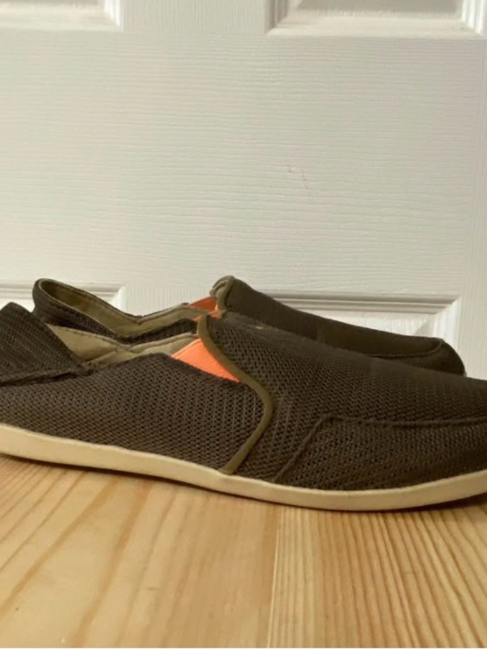 Olukai Waialua Shoes Mesh Slip On Loafers Moccasins Brown Women's 8.5